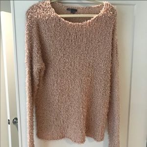 Vince Blush Nude Shag Sweater teddy bear